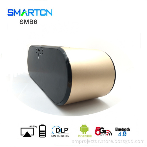 Hd handy battery backup bluetooth home projector with touch panel